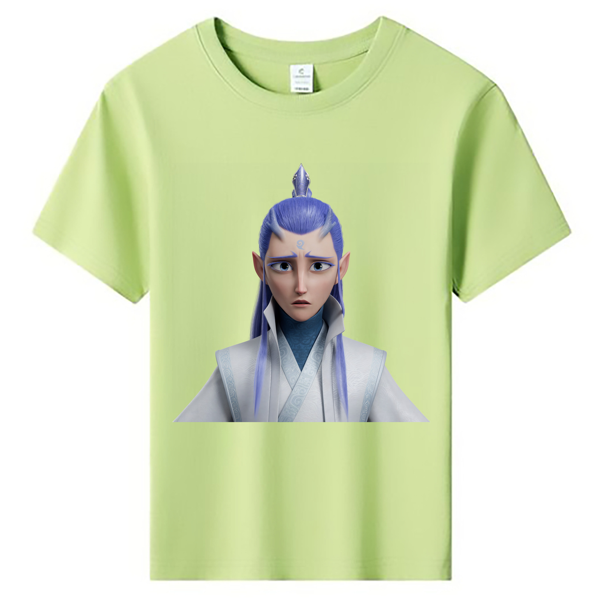 （画像用） Ne Zha 2 ナタ 魔童の大暴れ 綿100％キッズTシャツ（フロントプリント）